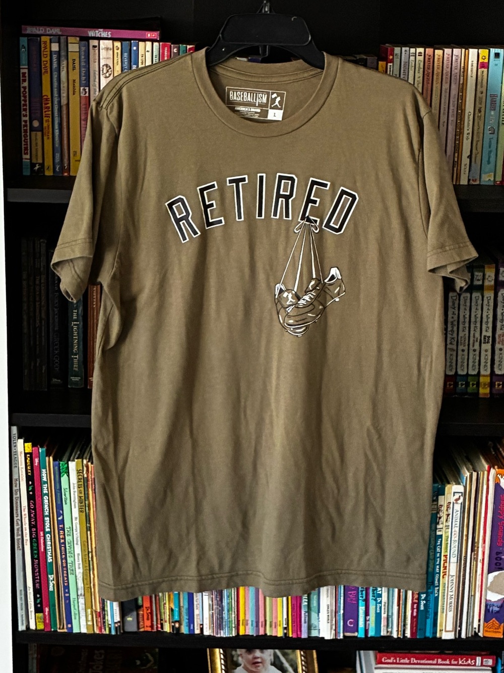 BASEBALLISM Men’s 'Retired' Short Sleeve Tee - Olive
